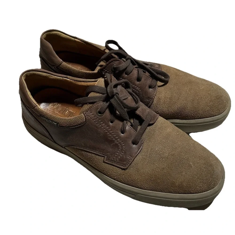 Mephisto Mens Callisto Leather Suede Brown Casual Lace Up Sneaker Shoe Size 10
